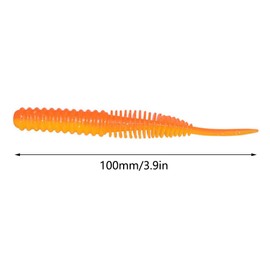10PCS Artificial Sea Worms 100mm Earthworm Soft Fishing Lures Soft Bait Lifelike Fishy Smell Lures-6#