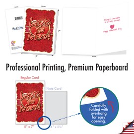 NobleWorks 10 Assorted Box Set Funny Valentine's Day Greeting Cards w/5 x 7 Inch Envelopes (10 Designs, 1 Each) Love Laughs AC9186VDG-B1x10