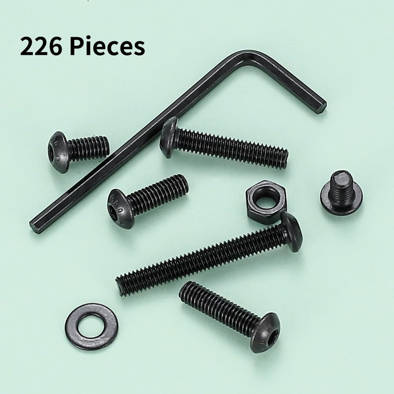 236 Pcs M4 Bolts and Nuts Set, M3 Nuts and