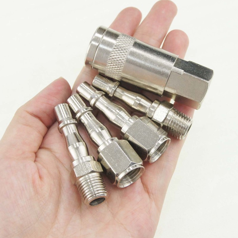 ORAZIO 5PCs 1/4" BSP Air Line Compressor Hose Quick Coupler