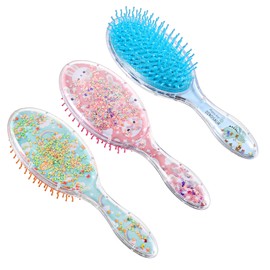 Molain 3 Pieces Hair Brush Set, Detangler Brush for Wet and Dry Hair, Ideal Hairbrush for Women and Kids, Curly Hair Brush for Curly, Wet/Dry, Thick Hair