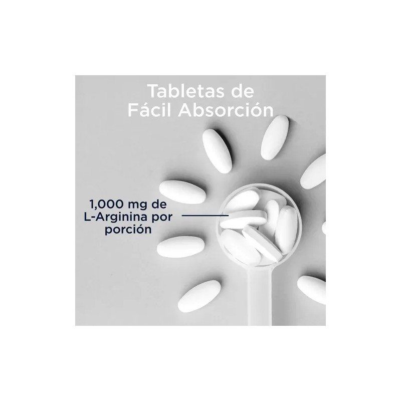 KAL L-Arginina 1000 mg 60 Tabletas Suplemento Nutricional Sin Sabor