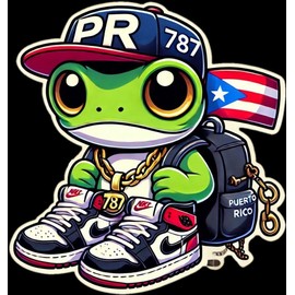 Ed 787 Puerto Rico Coquí Sticker 2.5"  'El Coquirican'