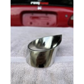 RemTune Stainless Steel Tear Drop Exhaust Tip 2.5” (63mm) Wastegate Turbo Dump Tube Pipe