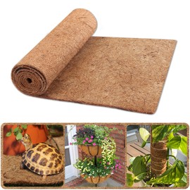 Riare Natural Coco Liner Roll Thicken Coconut Liners for Planter for Flower Basket Liner, Coconut Fiber Pad for Planters Baskets Animal Pet Pad DIY Moss Pole Garden Decoration (12 X 120inches)