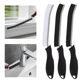 TQRR TQRR Hartborsten Eckenreinigungsbrste- Multifunktionale Fugenbrste, Reinigungsbrste, Reinigungswerkzeuge Fr Toilette, Badezimmer, Haus, Badewanne, Waschbecken (3, Schwarz)