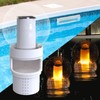 Pool Chlorine Floater with Solar Flame Light, Chlorine Dispenser for