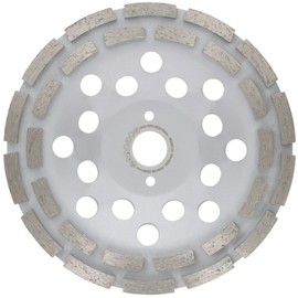 PRODIAMANT Premium Diamond Cup Wheel 180 mm Concrete Universal 180 mm x 22.2 mm Grinding Wheel Double Row Height 26 mm