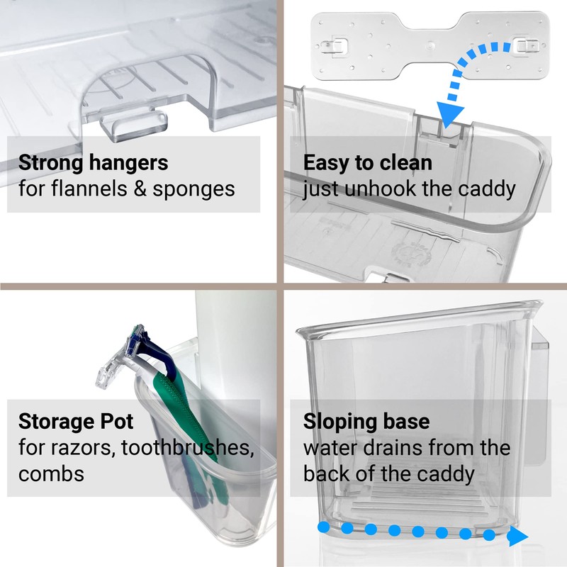 S.B.Weston Shower Caddy - Rust Proof, No-Drilling, No Suction Cups