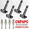 CNPAPC 4pcs Ignition Coils + Spark Plugs Fit For 2001-2005