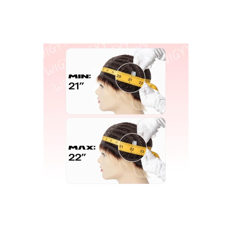 Dark Root Ash Blonde Highlights Pixie Cut Wig for White