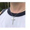 Fashion Jewelry large STEEL CROSS CRUCIFIX pendant charm German Silver