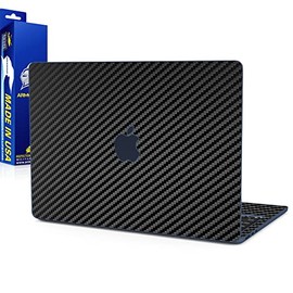 ArmorSuit MilitaryShield Black Carbon Fiber Skin Vinyl Wrap for Apple MacBook Air 13.6" [with M2 Chip] (2022)