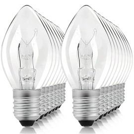 Flea Traps with Sticky Pads and Bulb Replacement- 16 Packs Replacement Light Bulbs Only- 7W Incandescent Equivalent for Flea Traps,Christmas Light Strings, Electric Window Candles (E12 7W)