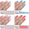 192 Pcs Short Square Press on Nails, Acrylic Full Cover