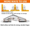 Jiaxitek Hidden Hinges, Surface Mount Cabinet Hinges, Concealed Cabinet Hinges