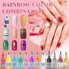 12 Colors Nail Art Pens, 0.5mm Fine Tip 3D Acrylic