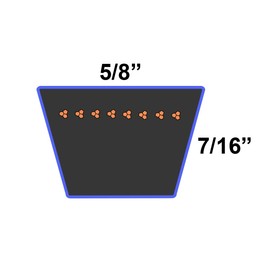 D&D PowerDrive M118048 Stens Kevlar Replacement Belt, 5LK, 1 -Band, 85" Length, Rubber