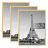 upsimples 12x16 Picture Frame Natural 3 Pack, Scratch-Proof Poster Frames