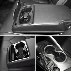 SENSHINE Cup Holder Inserts for Toyota Camry Accessories 2018-2020 2021 2022 2023 2024 Silicone Coaster Cup Mat Center Console Pad Car Interior Decoration 3Pcs (Gray Trim)