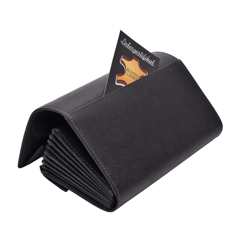 Menzo Real Leather Waiter's Wallet, Waiter's Bag, Waiter's Bag, black