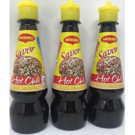 Maggi Savor Liquid Seasoning, Hot Chili 130ml, 3 Pack