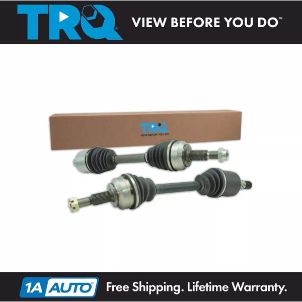 TRQ Front Complete CV Axle Shaft Assembly LH RH Pair