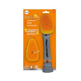 airpure Scrub-a-Duck Washing Up Wand | Soap Dispensing | Refilable | Non Scratch for Pans, Dishes and glasswar, Variety, One Size