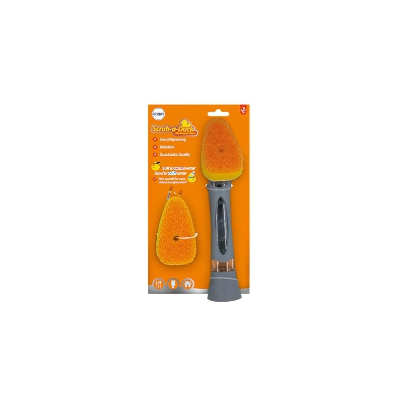 airpure Scrub-a-Duck Washing Up Wand | Soap Dispensing | Refilable