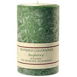 KYS Pack of 2, Textured 4" x 6" Pillar Candles Bayberry for Weddings, Home & Event Decoration, Relaxation, Made in US