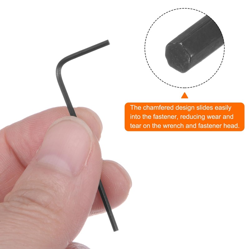 sourcing map 20pcs Hex Key Wrench 1/20" L-Shape Hexagon SAE