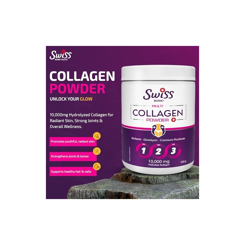 Organic Collagen Powder 10000mg - Hydrolyzed Collagen Peptide (30 Servings)