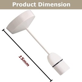 Light Fitting Ceiling Pendant with Lampholder BN Set 6 Inch Flex Cable Fixtures Ceiling Rose White Lamp Holder Light Fitting Kit for Dining Room Decoration