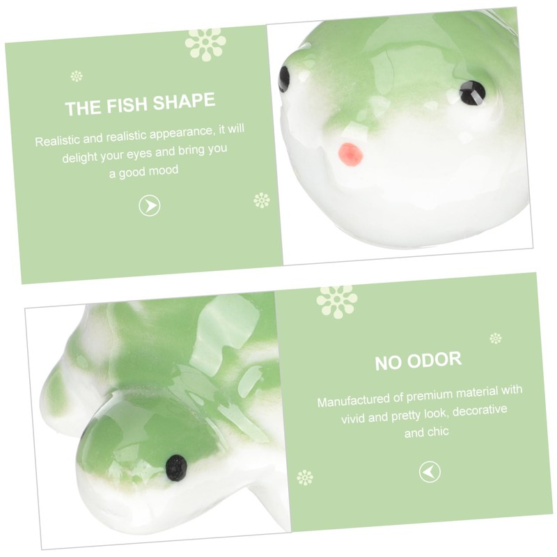 Abaodam 3Pcs Floating Ceramic Aquarium Decor Retro Style Fish Tank
