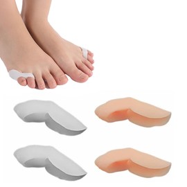 Zehenspreizer Kleiner Zeh, 4Pcs Toe Separatoren, Gel Zehenspreizer Kleiner Zeh, Separator Silikon Zehenkorrektur mit Ballenschutz für Damen Herren,Klein Zehenschutz,Relief Kleiner Zehen Druck