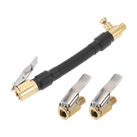 TUCKBOLD for Car Tire Inflator Extension Tube 0.305inx32TPI Durable Air Pump Extend Hose Adapter Tire Valve Black 1 Set 4.72inch 12.6mm OD Deflatable