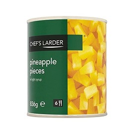 ( 836g Pack ) Chef's Larder Pineapple Pieces in Light Syrup 836g (Drained Weight 493g)