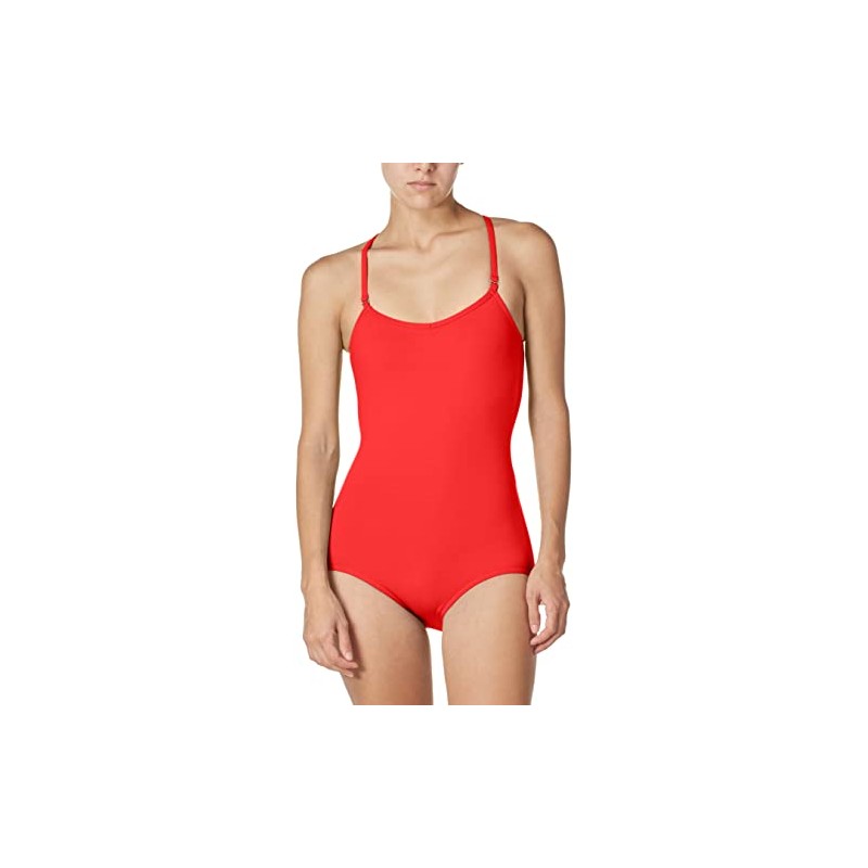 Capezio Women's Camisole Leotard with Adjustable Straps, Red, Small