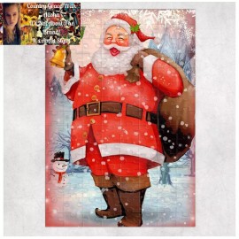Handmade Santa Christmas Snowman Puzzle 120 Piece Custom Handmade Jigsaw Puzzle