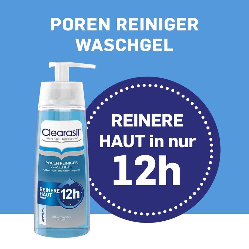 Clearasil Pore Cleanser Wash Gel – Cleansing Gel Against Pimples,