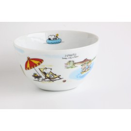 Simizu Pottery Hawaii Holland Snoopy Bowl, Set of 2