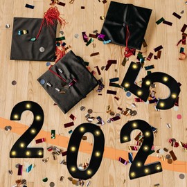 2025 Light Up Numbers, Graduation Decorations Numbers Marquee Signs Class of 2025 Marquee Lights for Birthday, New Year, High School College Graduation Party Decor-Black