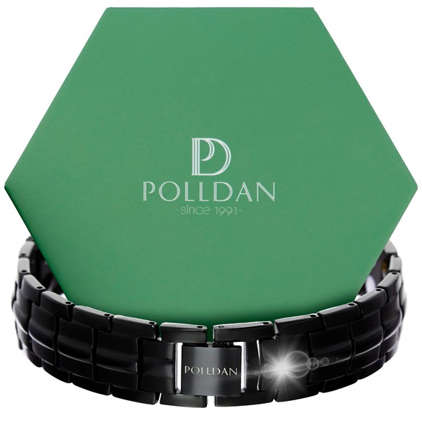 POLLDAN - Pulseras magnéticas para mujer con 6000 Gauss Power | Pulsera magnética para mujer con longitud ajustable y herramienta de tamaño, combinación de acero inoxidable y aleaciones de titanio que proporcionan protección a las joyas | Pulseras magnét