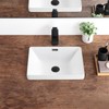 KDKSC Bathroom Vessel Sink 16.7" X 12.6" Semi Recessed Bathroom