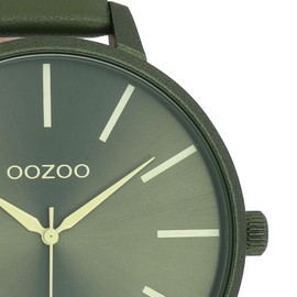 Oozoo Women's Watch with Leather Strap Color Line 48 mm Moss Green / Moss Green C11441, Strap.