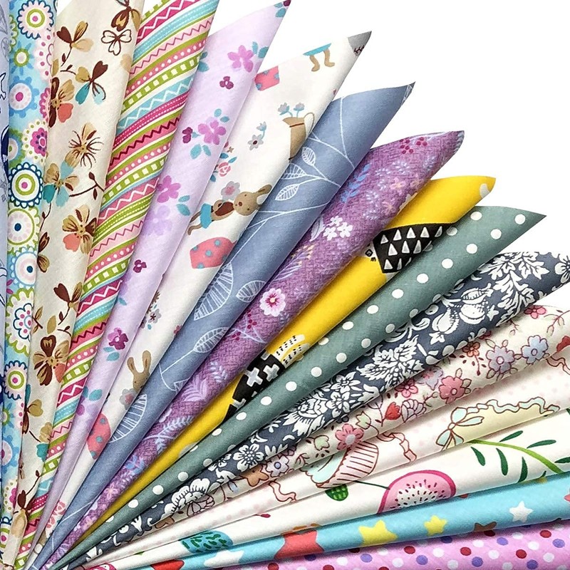 Mililanyo 50pcs 8 x 8 inches (20cmx20cm) Cotton Craft Fabric