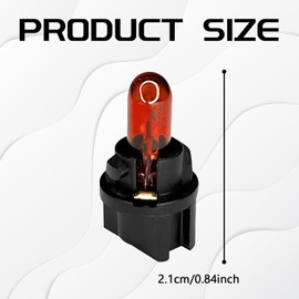 QQWD 20PCS T5 17 57 86 Halogen Instrument Cluster Bulbs Kits, 12V Dash Light for Car Interior, Automotive Replacement Gauge Cluster Panel Bulb with T5 Sockets, Universal Lighting Accessories（Amber