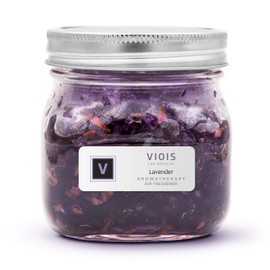 VIOIS, Lavender Aromatherapy Air Freshener(Gel Type). Natural Air Freshener for Bedroom, Bathroom & Office. Chemical Free & Non Toxic. Ball Mason 16 Ounce (453g) jar.