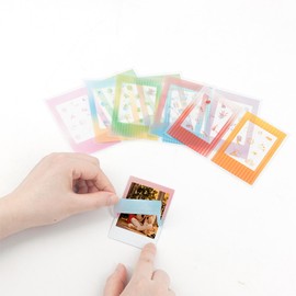Pack of 30 Mini Photo Frame Stickers, 3 Inches, Beautiful Photo Film Stickers, Photo Border Stickers, Compatible with Instax Mini 12/11/9/8/7S/70/40/50S/90 EVO, Film Photo Frame Stickers
