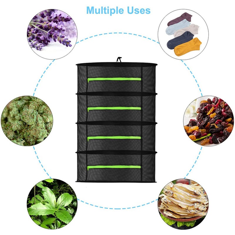 LANFYFU Red de Plantas Secas Plegable y Colgante, Tendedero de